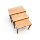 Ensemble de 3 tables gigognes en chêne massif / Henry Walter Klein pour Bramin / 1970