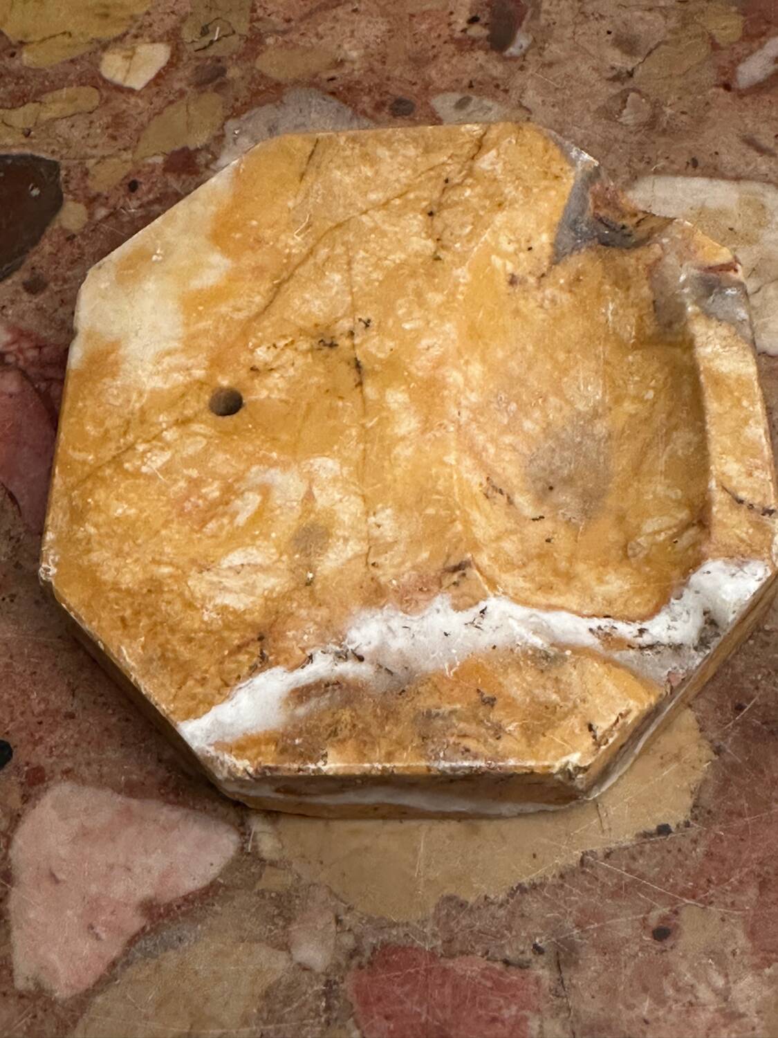 Art Deco Orange Marble Ashtray/ Catchall