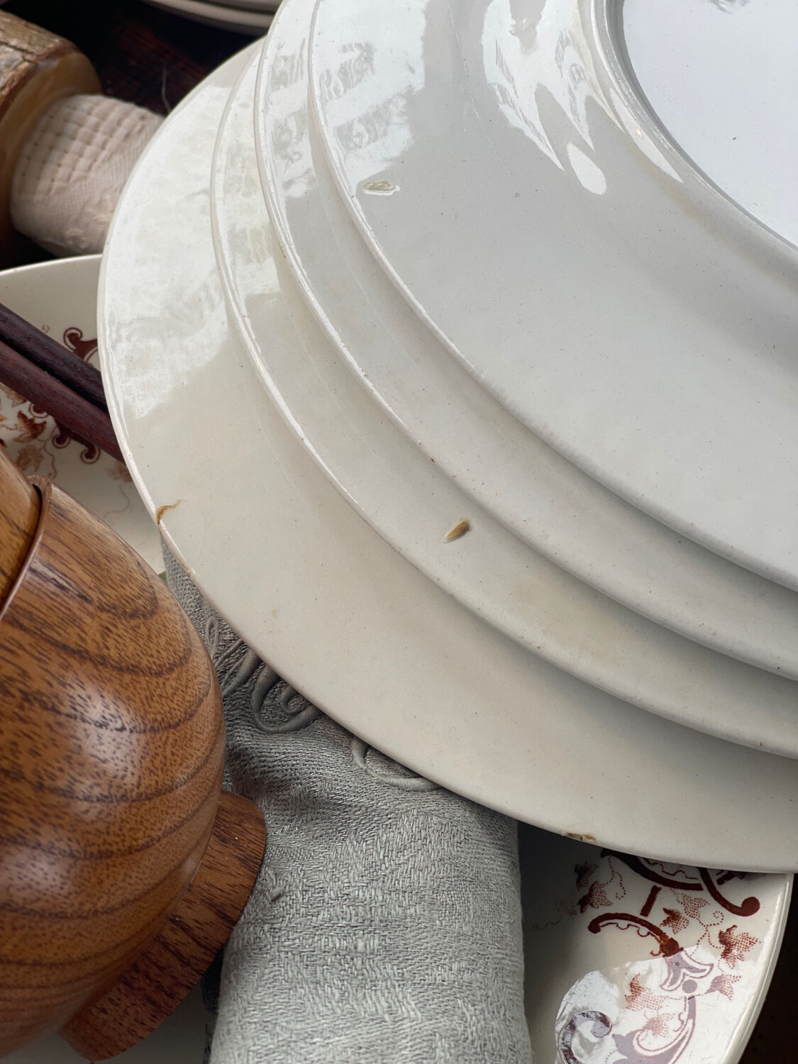 Set of 4 flat plates