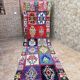 Vintage Boucherouite hallway rug: handwoven Berber rug