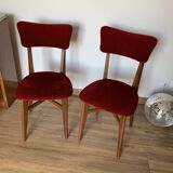 2 red chairs