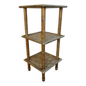 Etagère bambou et tressage - rotin