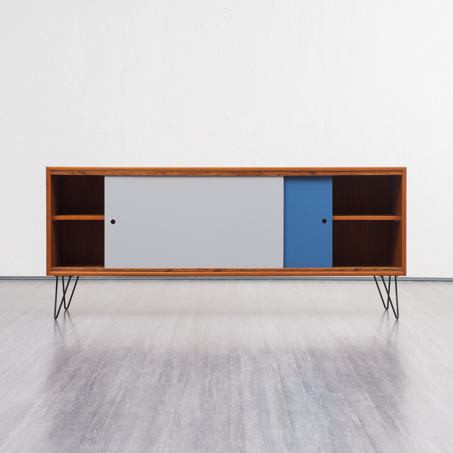 Vintage string, reversible doors, teak, 165cm