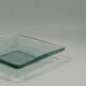 Plateau carré vintage en verre strié