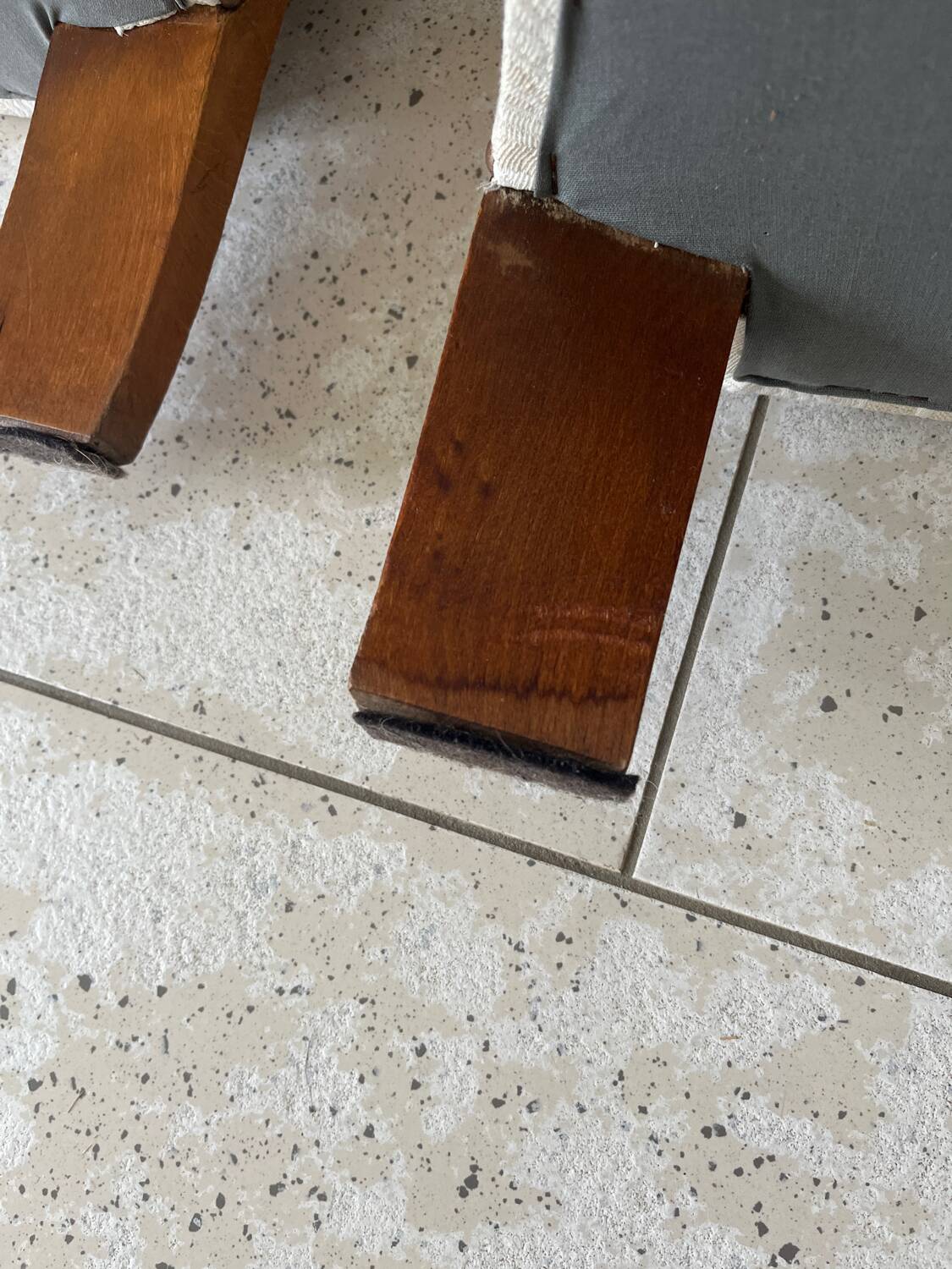 Pair of art deco armchairs in wood and floral fabric