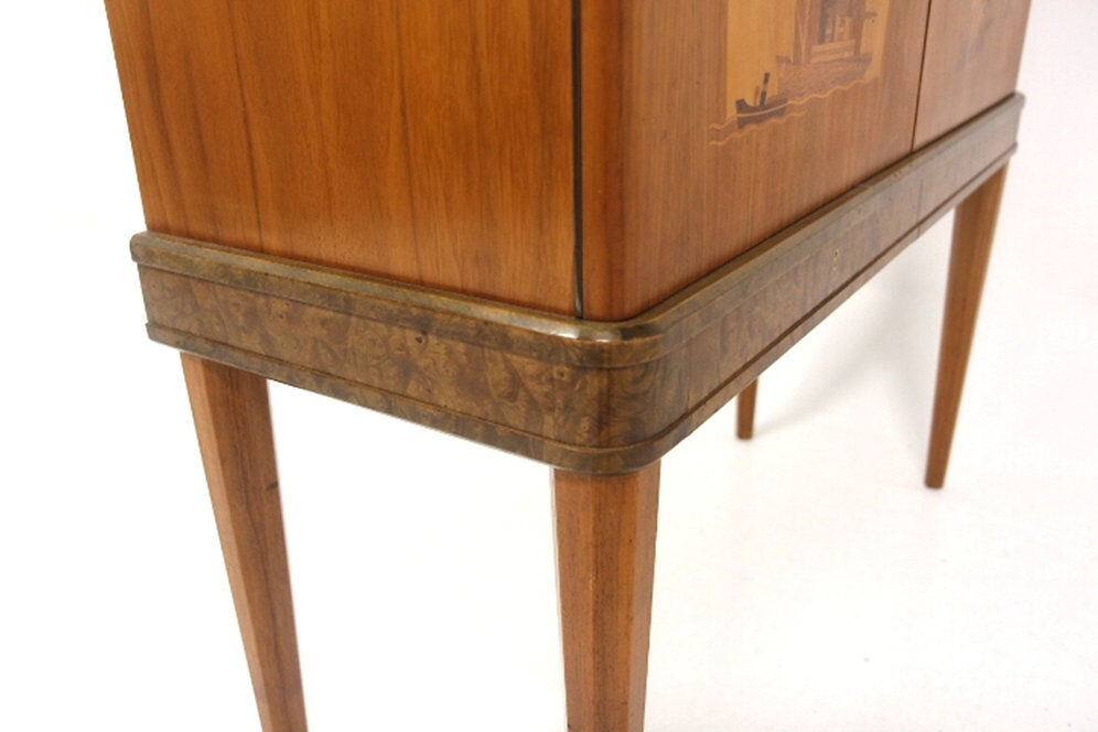 Scandinavian walnut wardrobe, Reiners, Mjölby, Swedish Modern, Sweden, 1