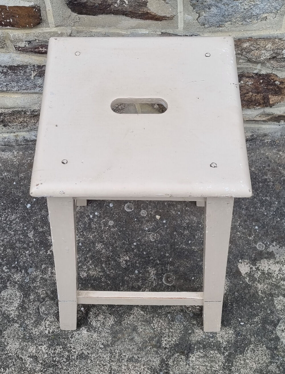 Workshop stool, vintage wood, 40