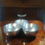 Servant 3 cups in silver metal poinçoin