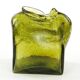 Mid-century modern glass form, olive glass, designed by M. Veltuzen-Nagrabecka, Poland, 1970s