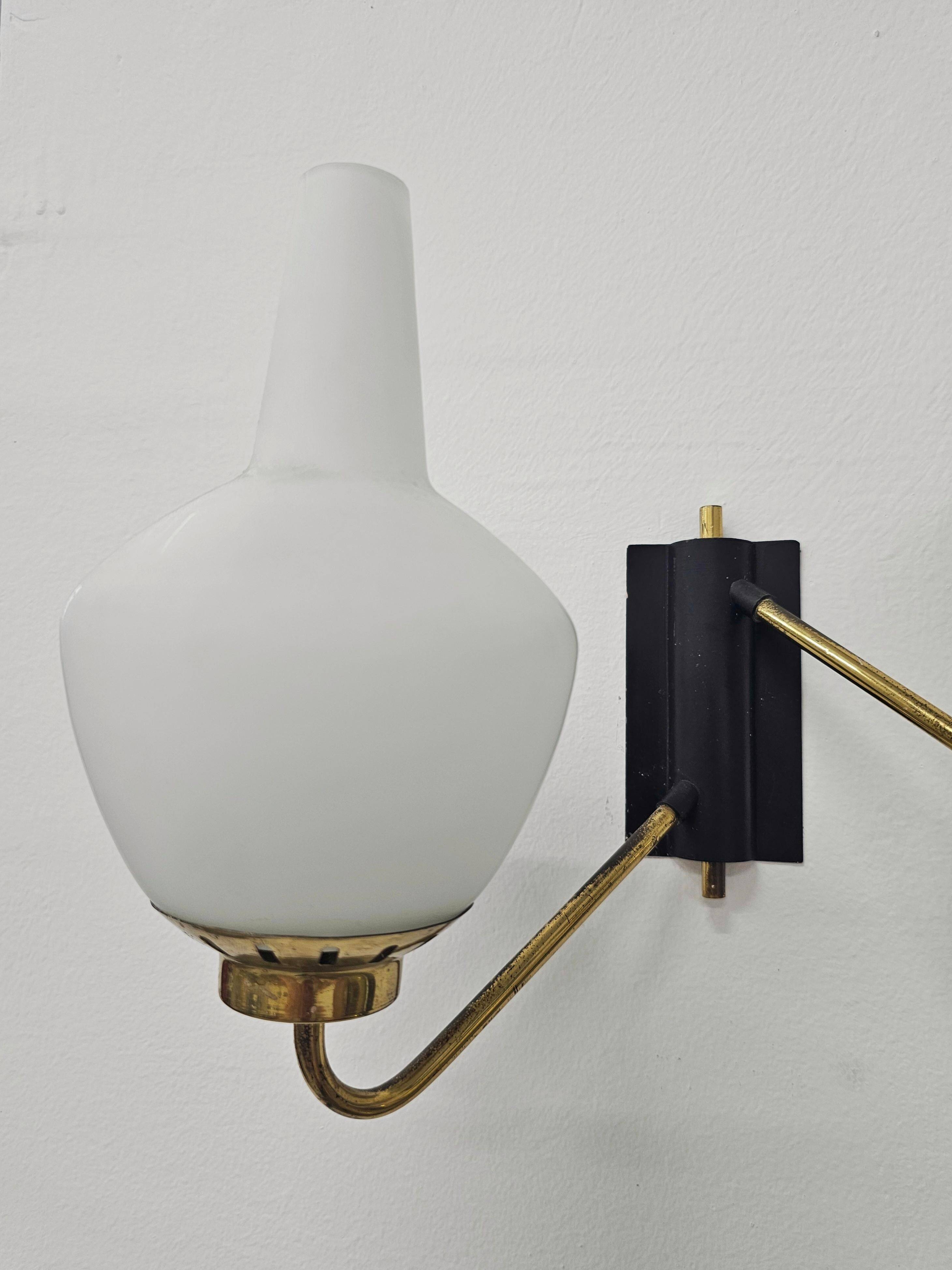 Mid-Century Modern wall lights attributed to Stilnovo 1950s