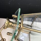 Lantern in glass and brass
