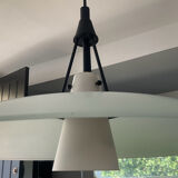 Postmodern Helestra Leuchten pendant light in opaline and frosted glass