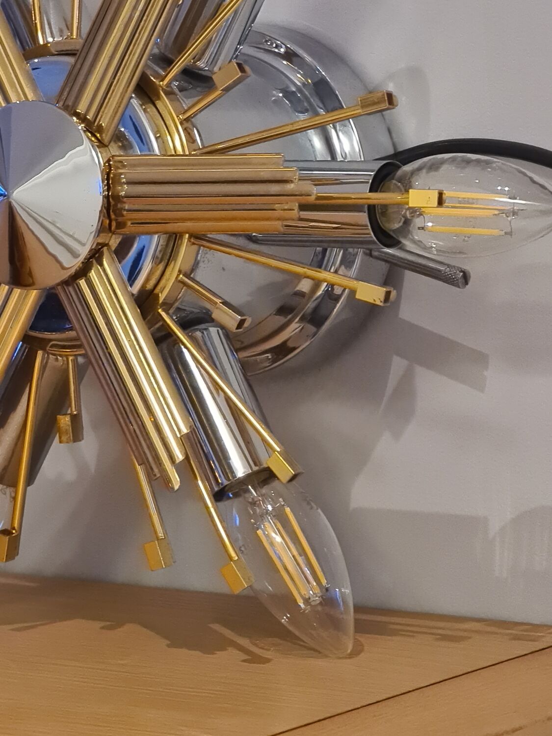 Ceiling lamp, wall lamp, chandelier sun, star, Italy vintage 1960