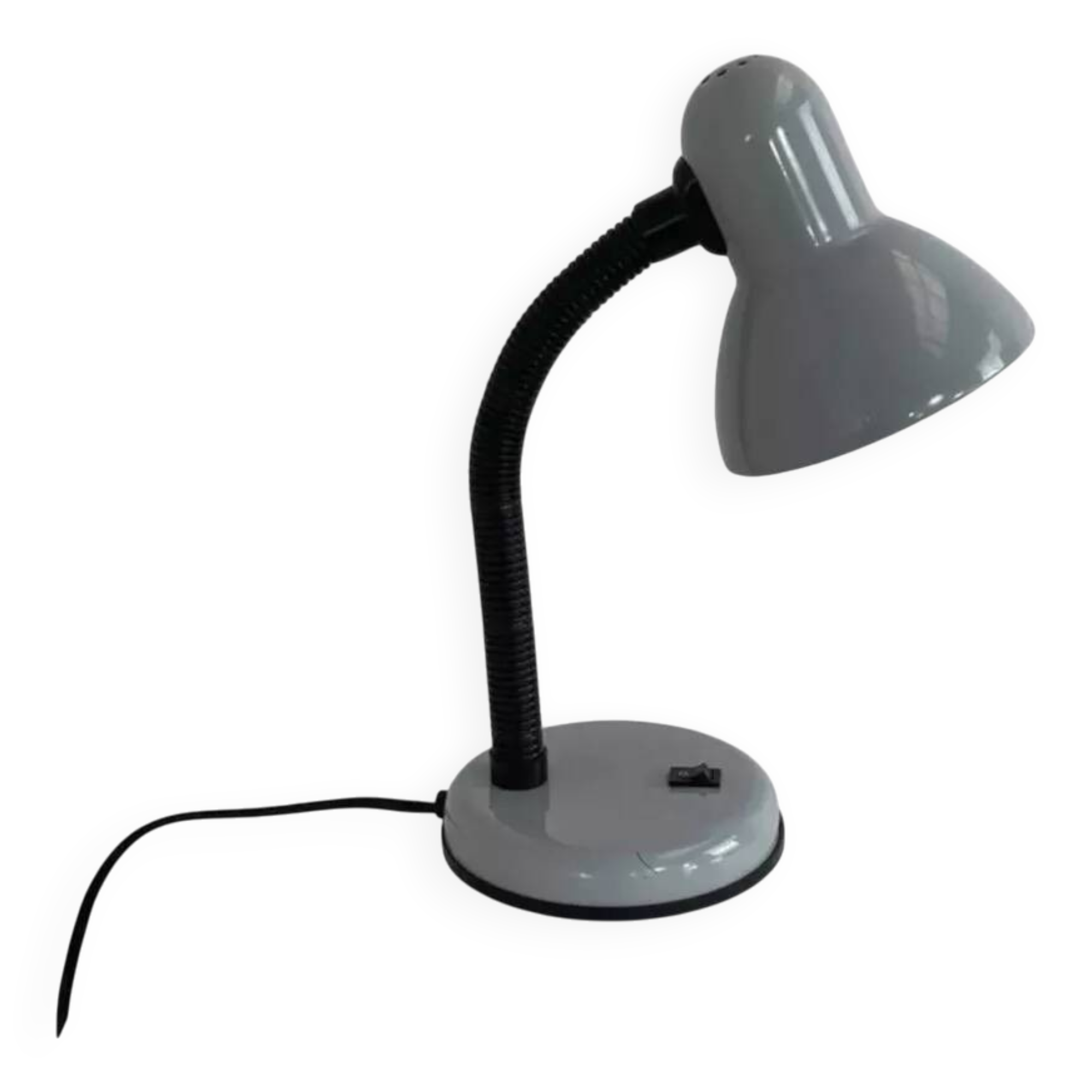 Grey industrial desk lamp