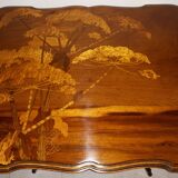 Gallé Art Nouveau Table with Cradle Decor