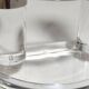 Acrylic and metal candelabrum. Spain, 1980s.