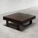 Table basse carrée en noyer avec rangement par Giovanni Michelucci, Italie 1960