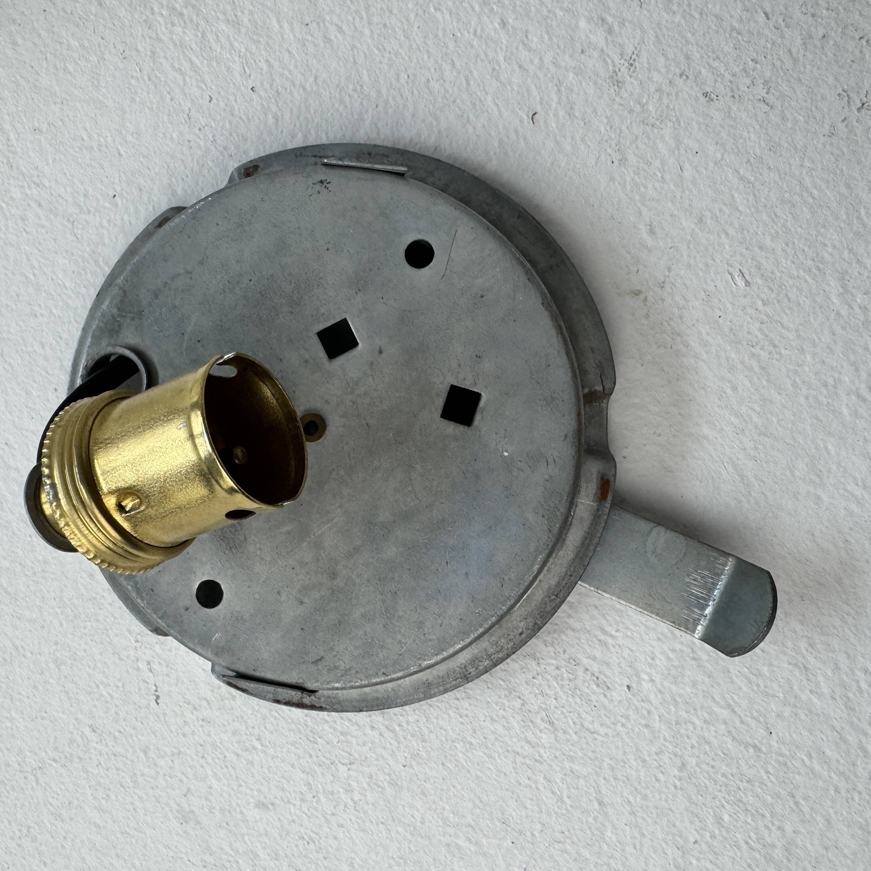 Small round opaline wall light 15 cm vintage