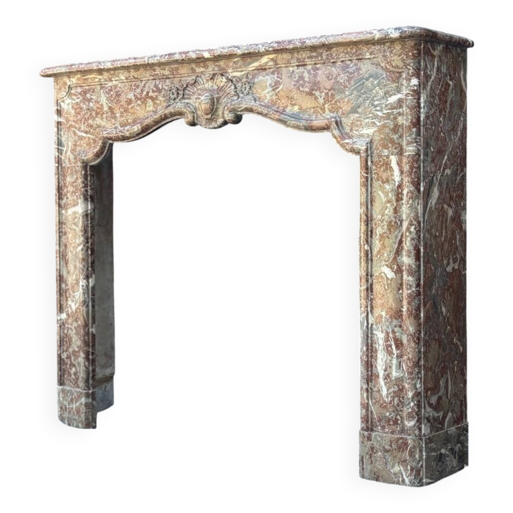Regency style fireplace in Rance marble, 19th century