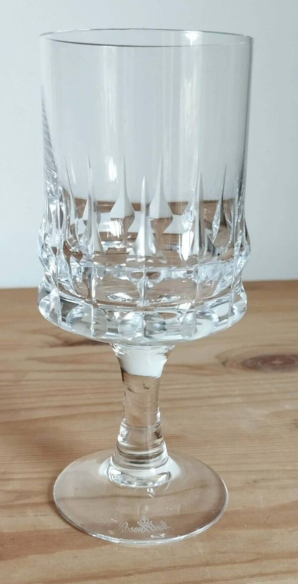 4 verres vin blanc vin cuit cristal taillé Rosenthal Studio Linie Line