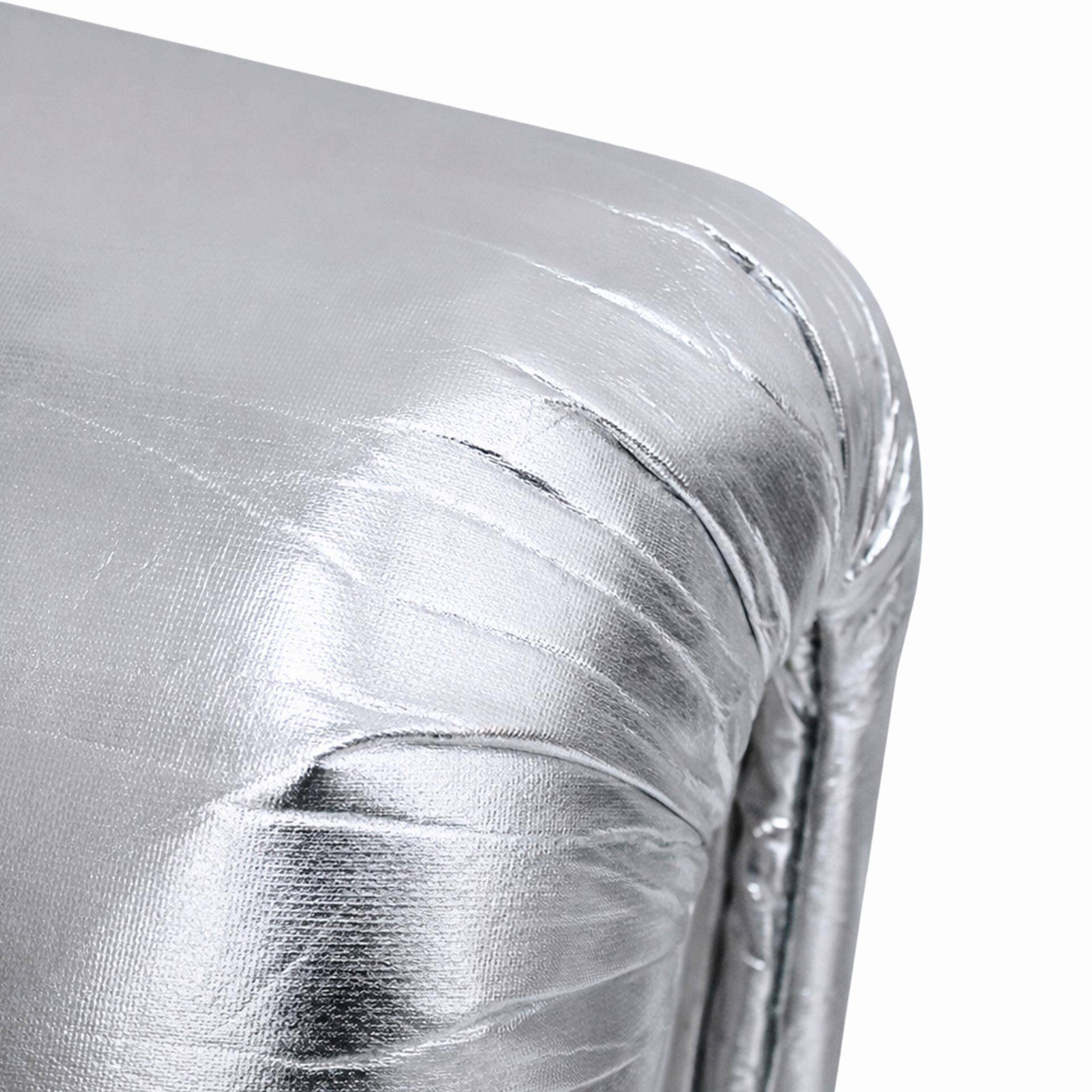 Space Age Moscheni Fiberglass And Silver Vinyl Fabric Italian 1970s Lounge Chair