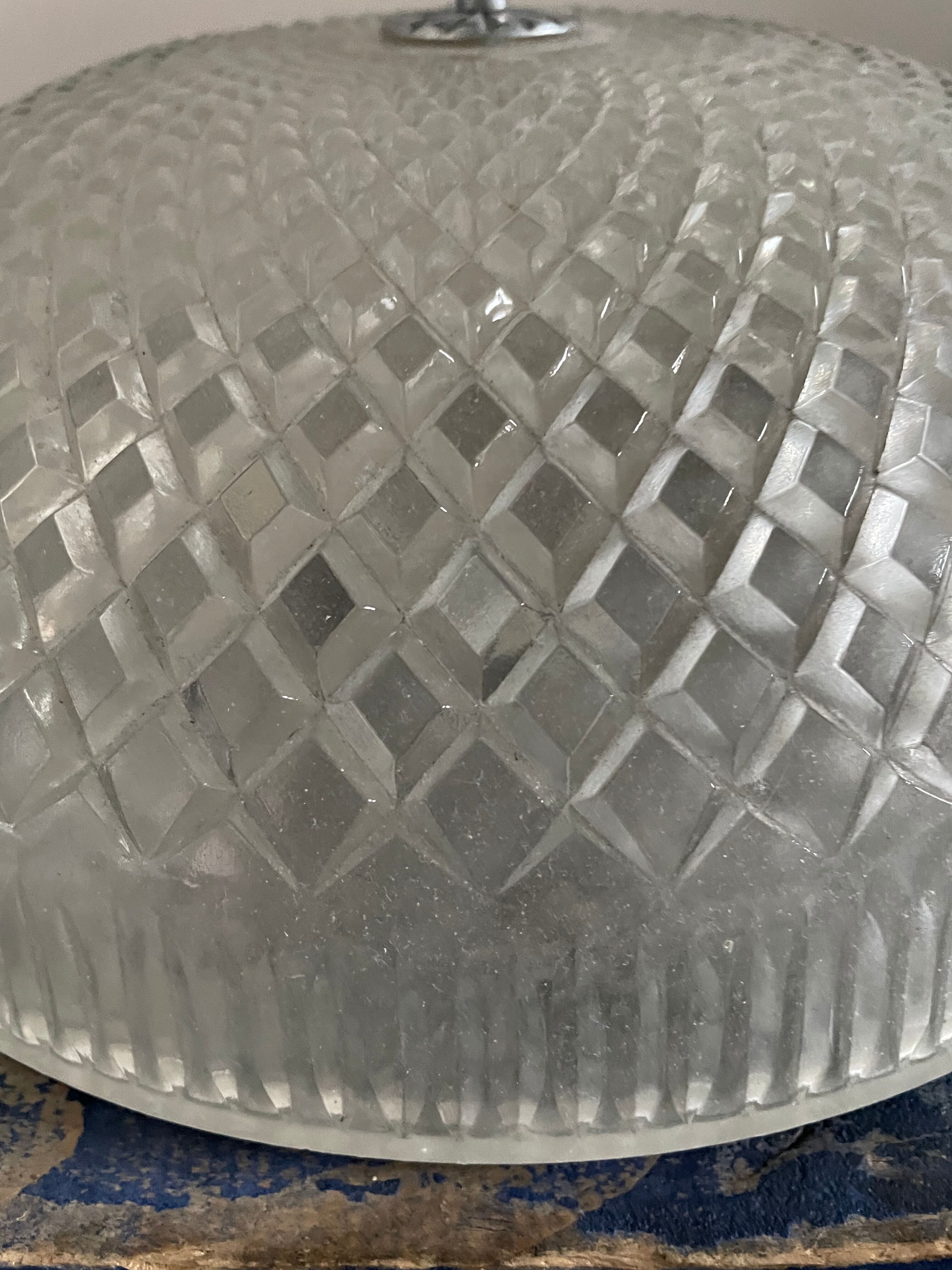 Chiseled glass ceiling lamp