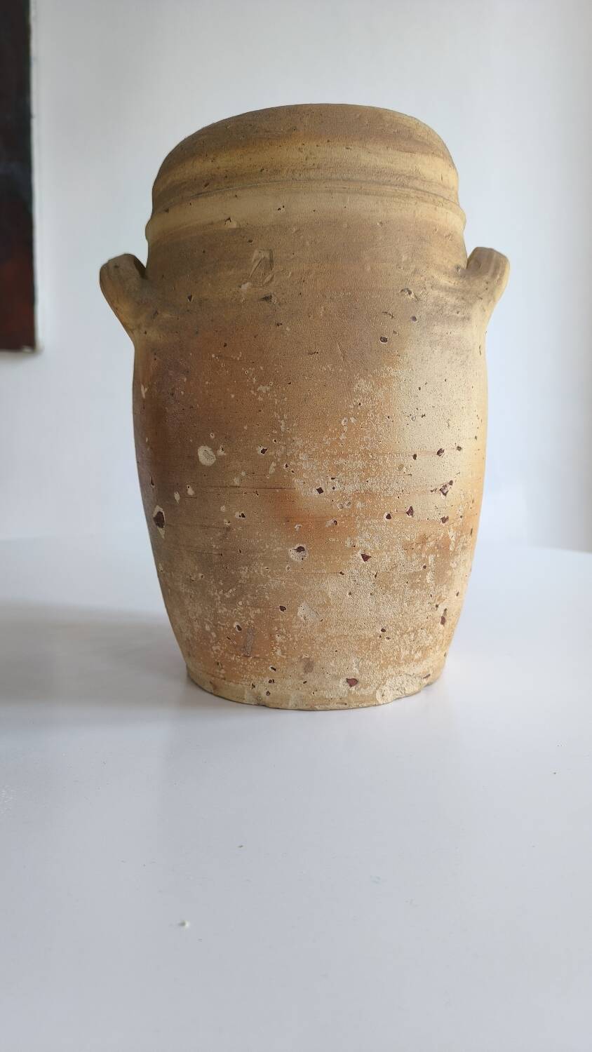 Pottery, old stoneware salt cellar