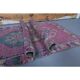 Vintage Purple Pink Natural Turkish Hand-Knotted Runner 82x355