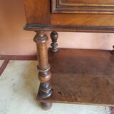 Old wooden marble bedside table