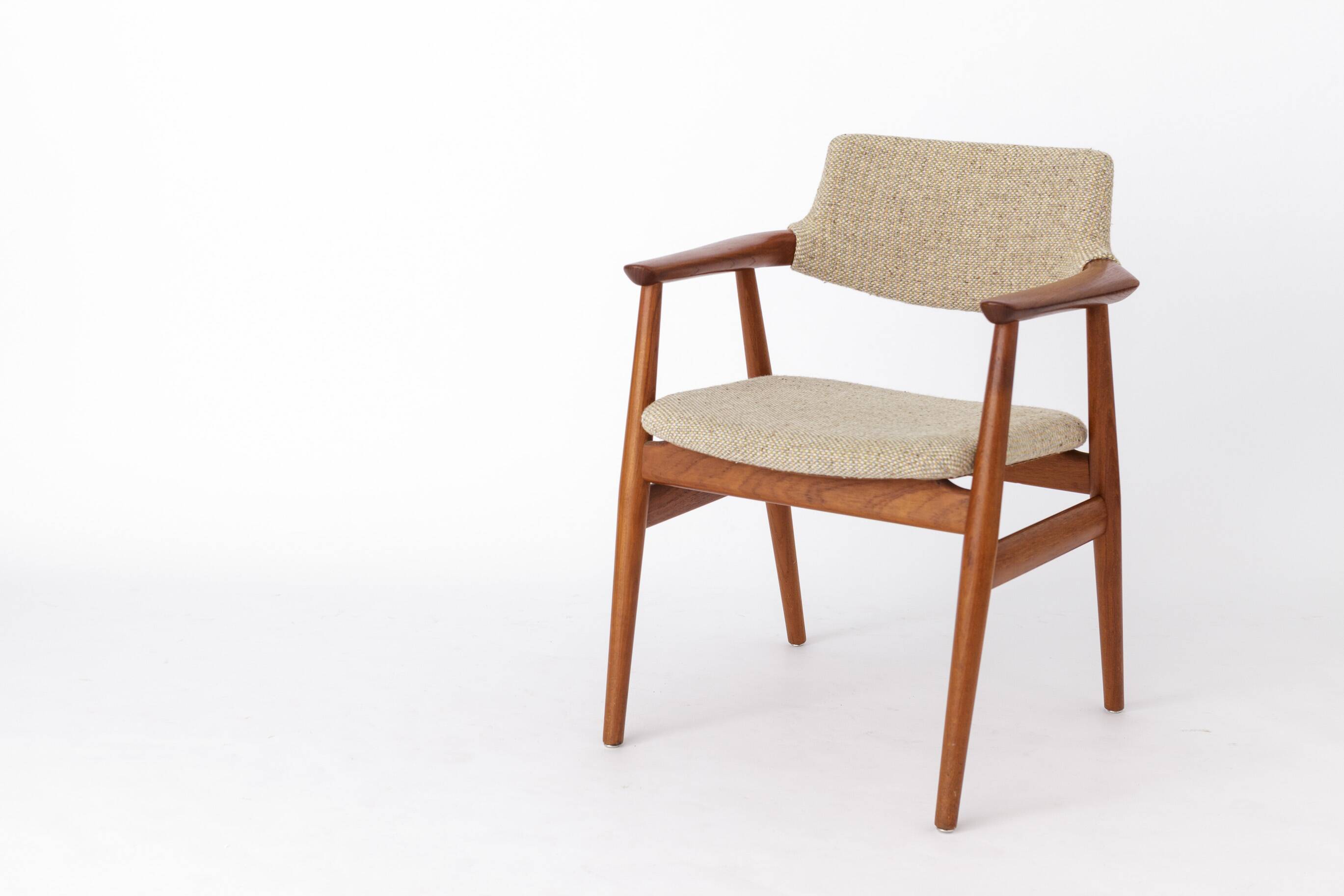 5 Erik Kirkegaard Chairs, 1960s, Vintage, for Glostrup, model GM11, Danish, Teak