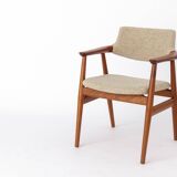 5 Erik Kirkegaard Chairs, 1960s, Vintage, for Glostrup, model GM11, Danish, Teak