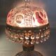 Lampe parisienne vintage à pampilles et cristal ciselé