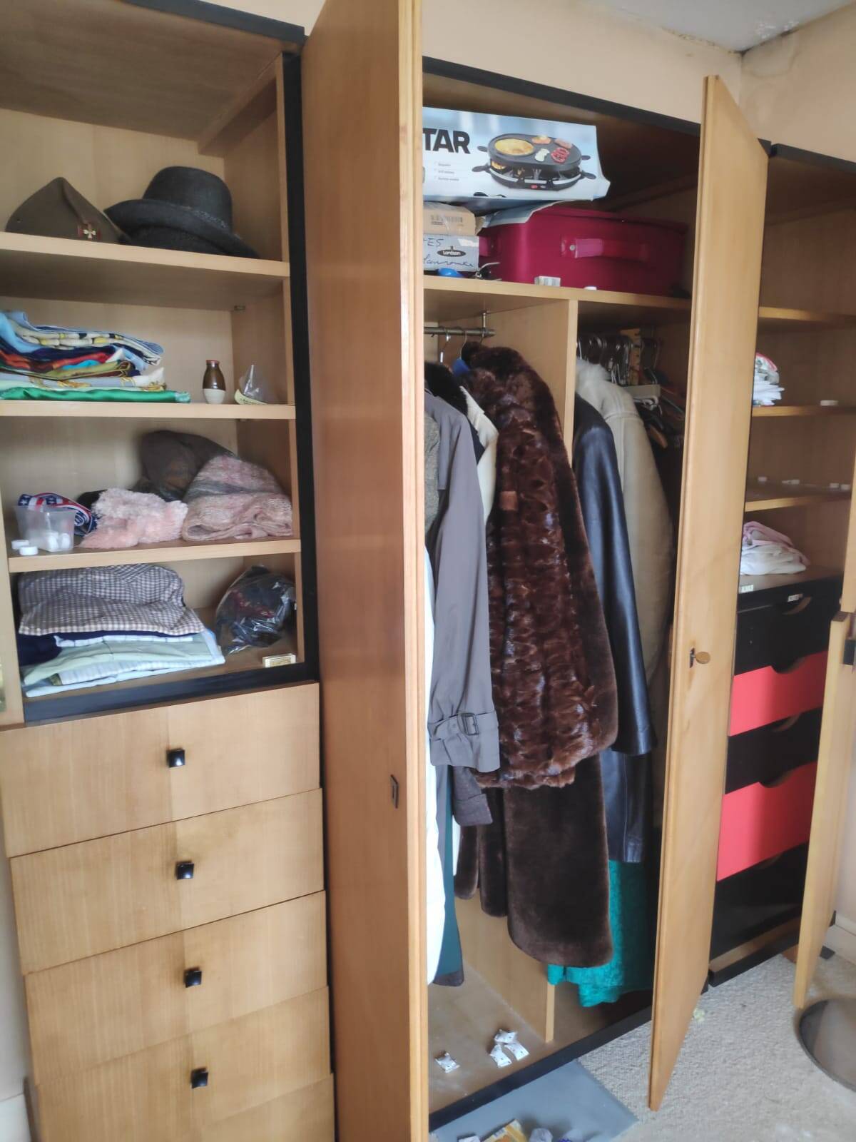 60s architect-designed wardrobe-dressing (unique piece of furniture)