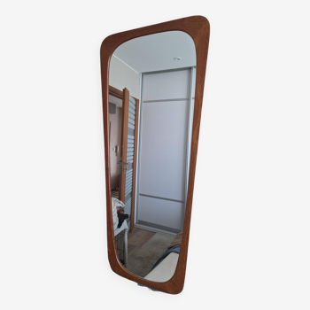 Danish Teak Vintage Wall Mirror, 1960s