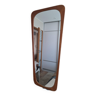 Danish Teak Vintage Wall Mirror, 1960s