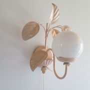 Applique feuilles rose poudré