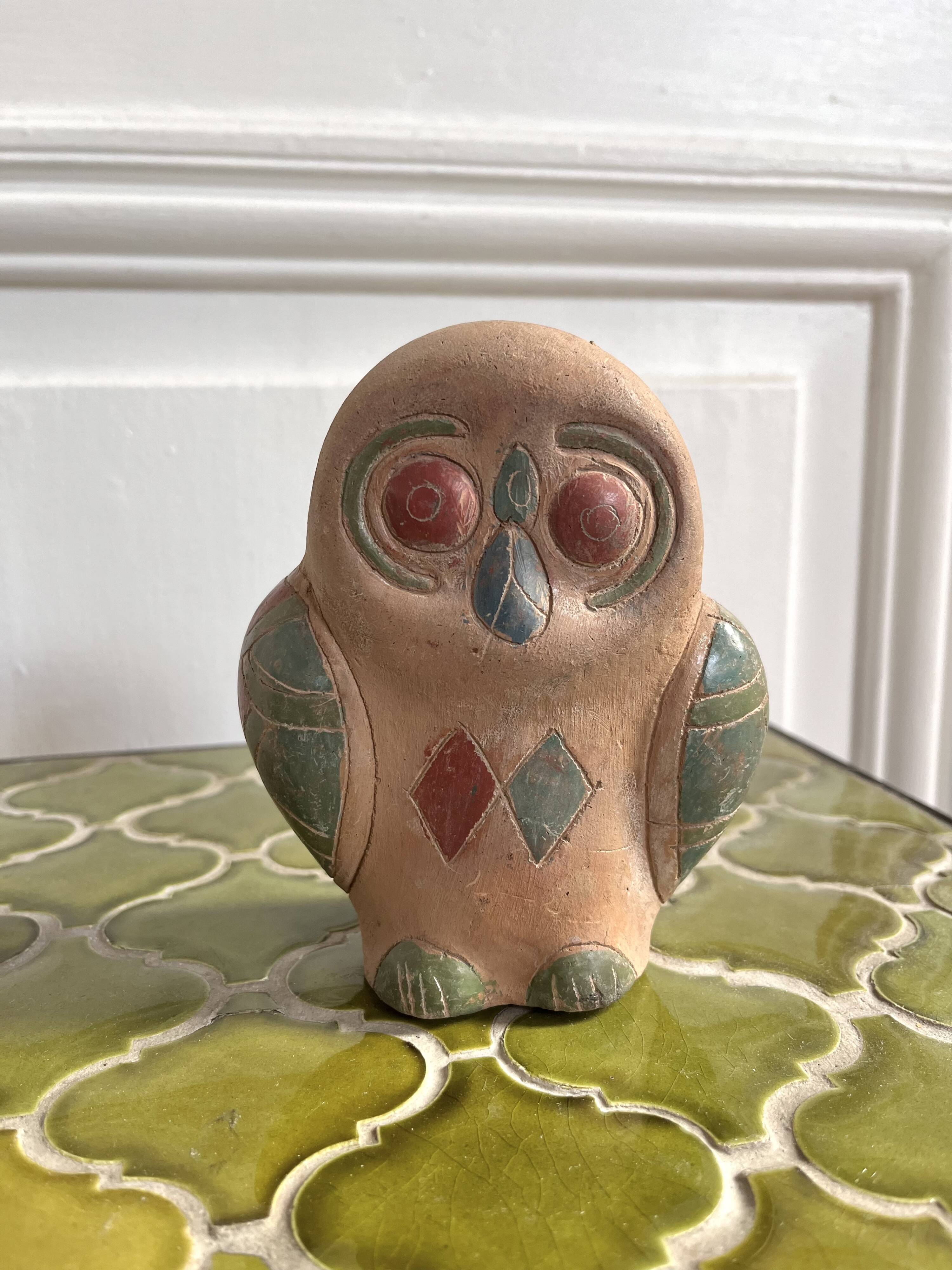 Chouette céramique vintage