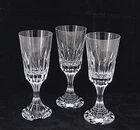 Baccarat Assas model, 3 wine glasses, crystal, signed, 17.9 cm, excellent condition.