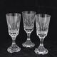 Baccarat Assas model, 3 wine glasses, crystal, signed, 17.9 cm, excellent condition.