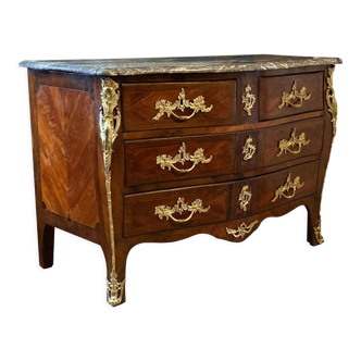 Louis XV period chest of drawers stamped