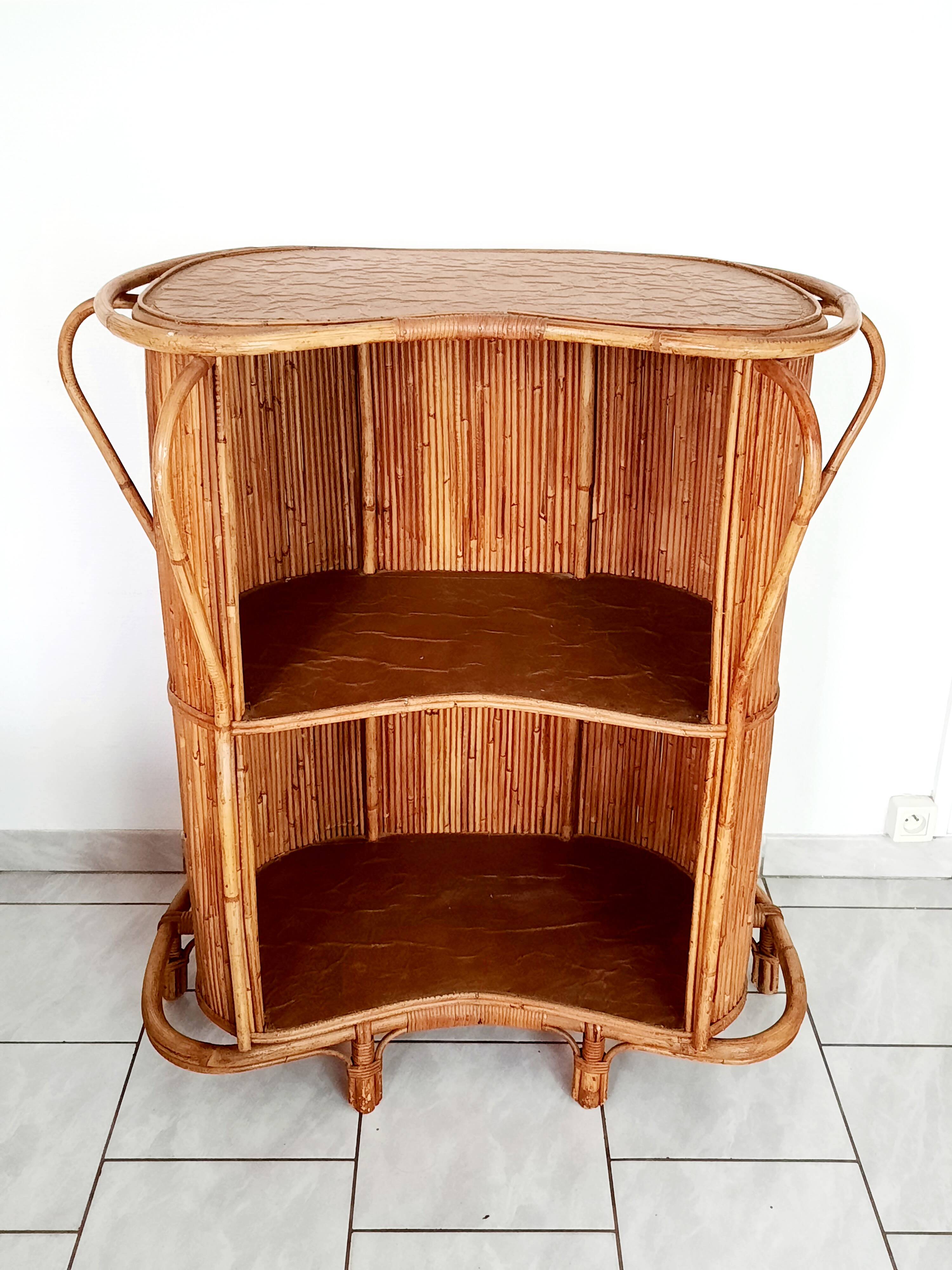 60s bamboo and rattan tiki bar
