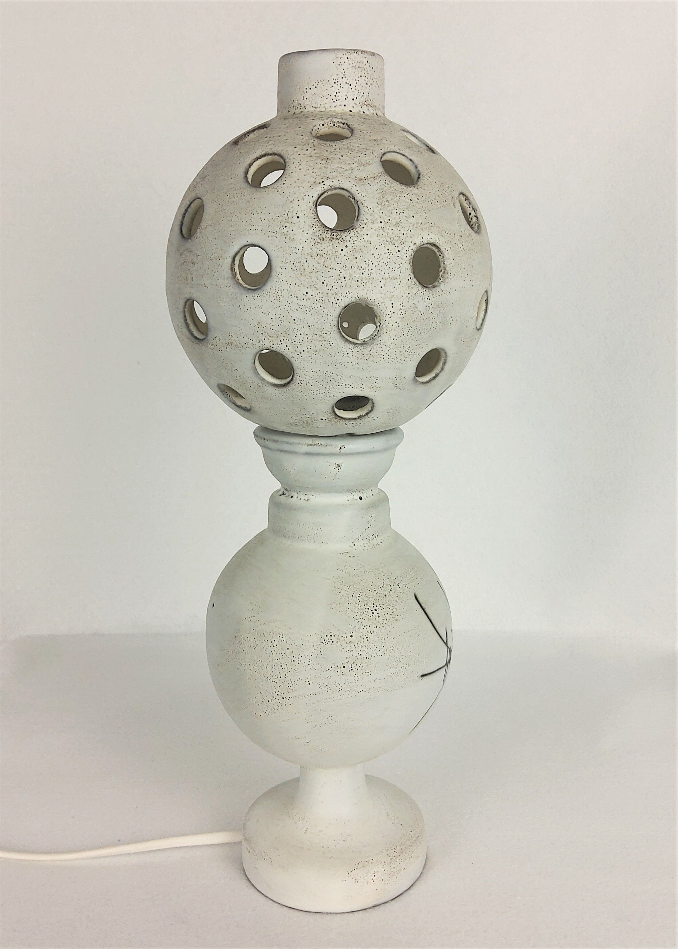 Henri Cimal Vallauris ceramic lamp, 1960