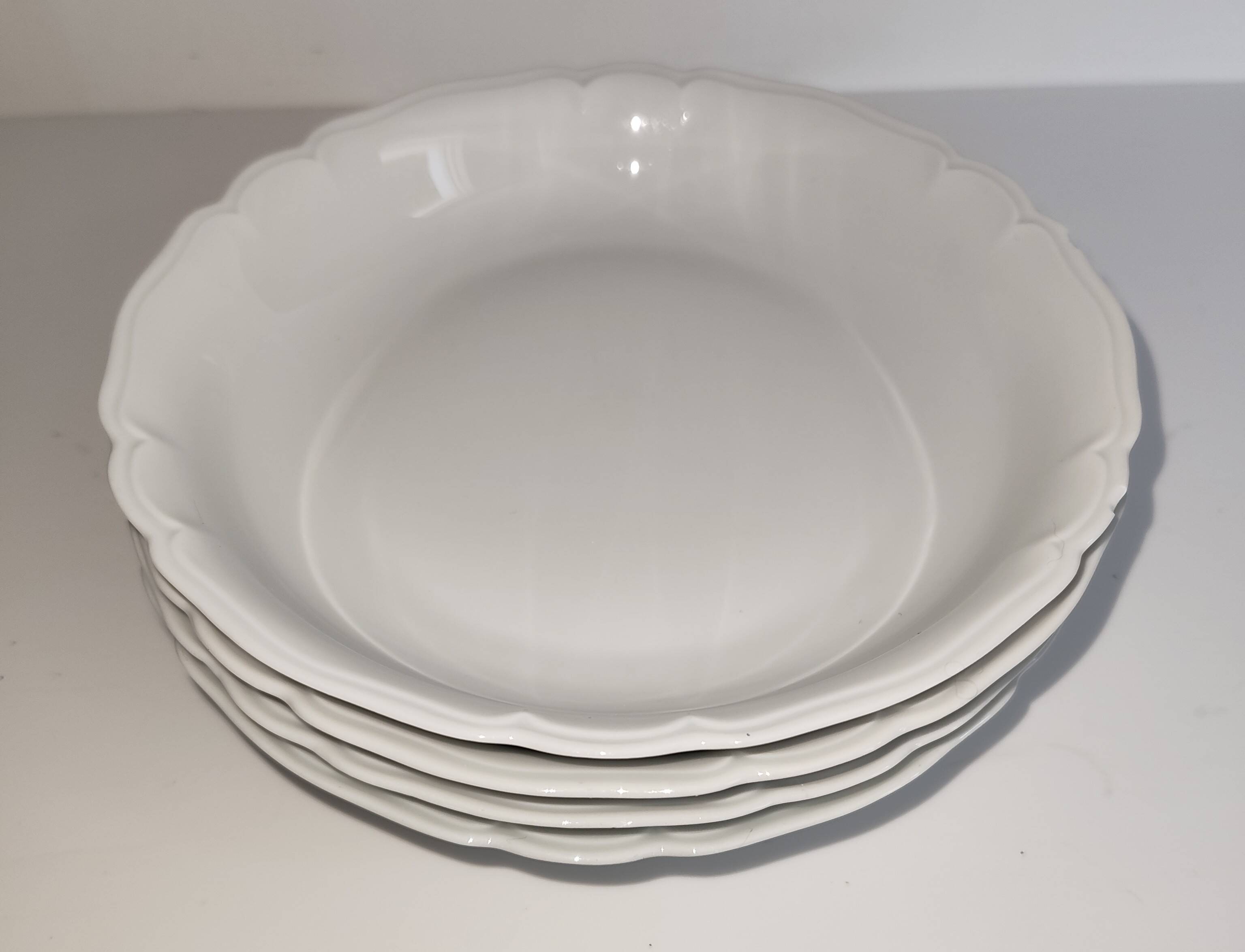 Set of 4 deep plates in Limoges porcelain – Union Limousine