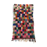 Moroccan Berber carpet Boucherouite 214x112cm