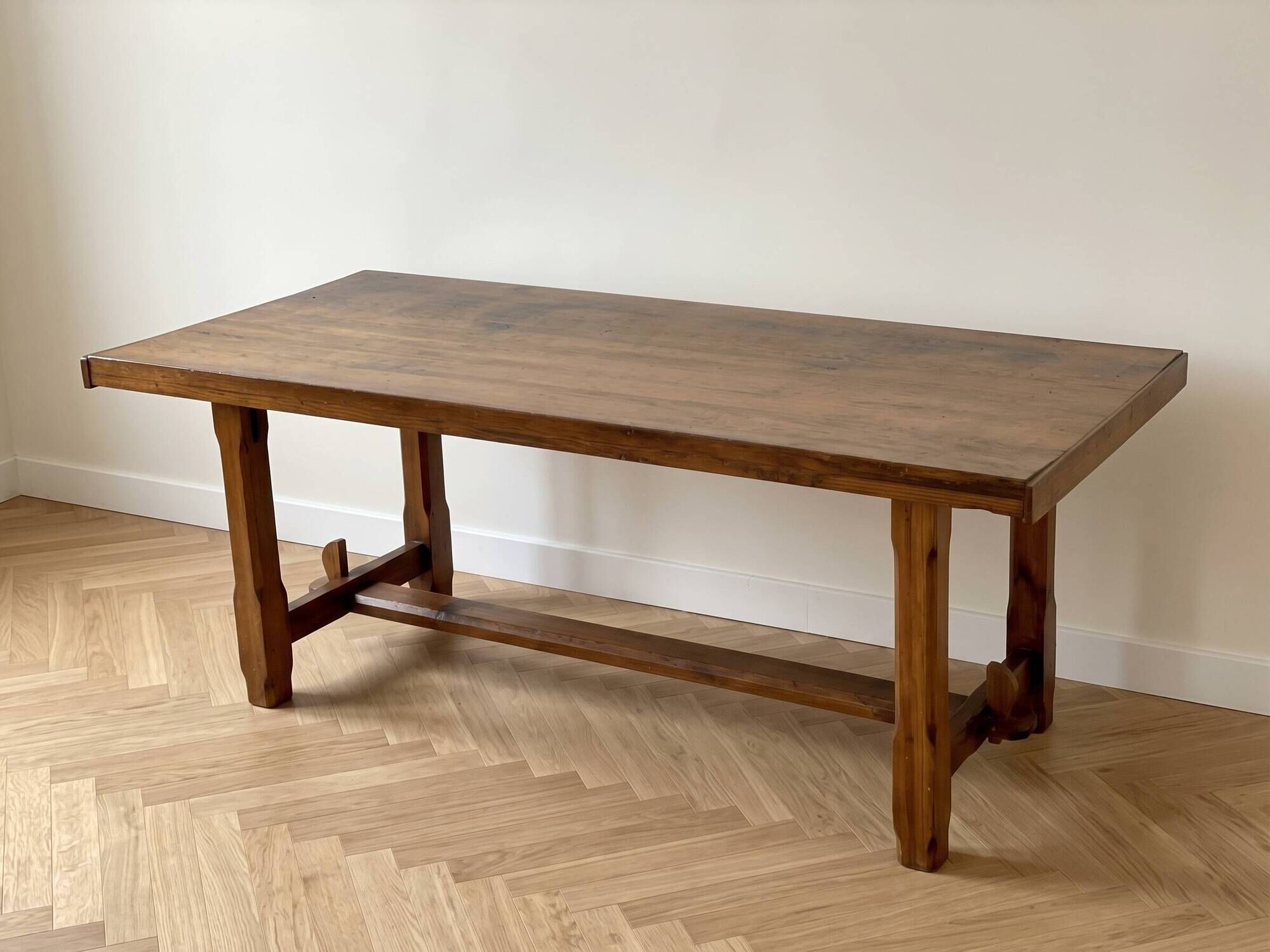 Traditional solid wood dining table
