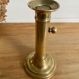 Nineteenth-century brass pull-out candle holder