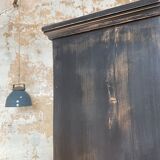 Display cabinet in patinated wood