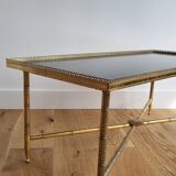 Vintage brass and glass coffee table