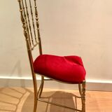 Chaise Chiavari en laiton massif
