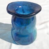 Glass blue vase